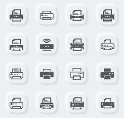 Print icons set