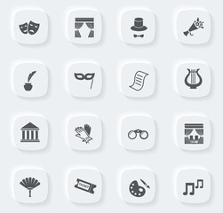 Theater icons set