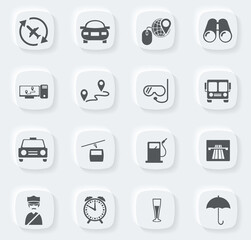 Travel icons set