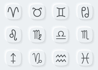 Zodiac icon set