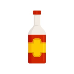 Culinary condiment bottle icon flat isolated vector