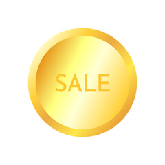 Coin logo design. Coin cartoon vector on white background.