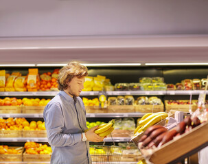 Man buying fruits at the market