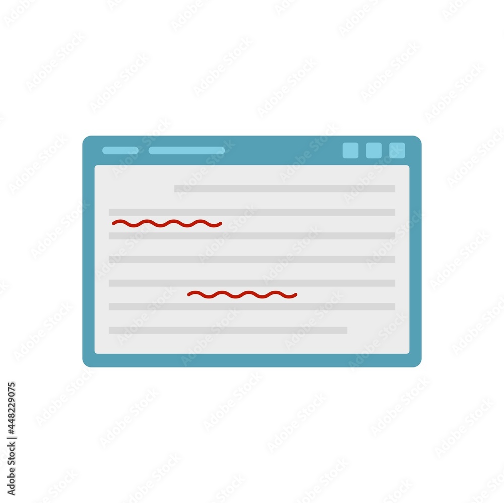 Aufkleber web editor icon flat isolated vector