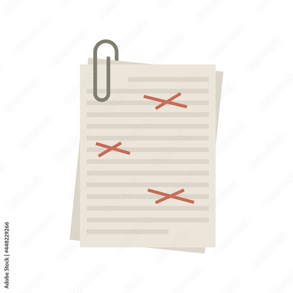 Poster copy editor icon flat isolated vector