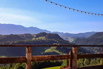 Fototapeta premium fence in the mountains
