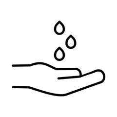 Ablution Vector Line Icon Design
