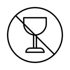 No Water Vector Line Icon Design