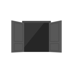 Emergency door icon flat isolated vector