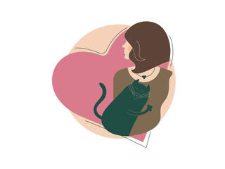 Girl and kitty