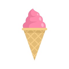 Milk shake ice cream icon flat isolated vector