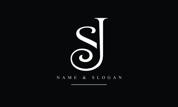 SJ, JS, S, J abstract letters logo monogram