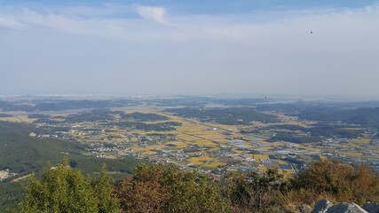 한국 강화도  별립산에서 내려다보는 풍경