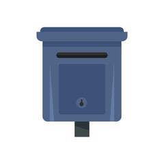 Message mailbox icon flat isolated vector