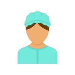 Care nurse icon flat isolated vector
