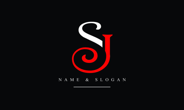 SJ, JS, S, J abstract letters logo monogram