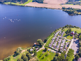 Talsperre Pirk im Vogtland von oben