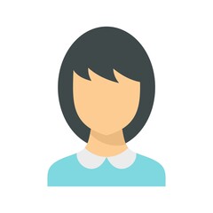 School teacher avatar icon flat isolated vector