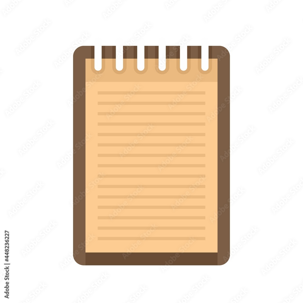 Poster sketch notebook icon flat isolated vector