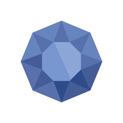 Diamond icon flat isolated vector