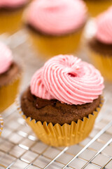 Chocolate raspberry cupcakes