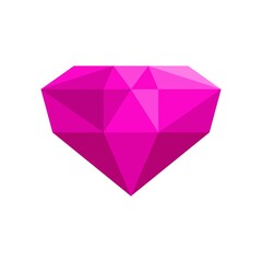 Precious jewel icon flat isolated vector