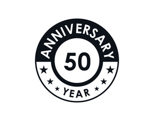 50 years anniversary badge vector design