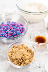 Unicorn chocolate chip cookie