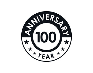 100 years anniversary badge vector design