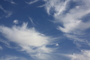 summer blue sky with clouds