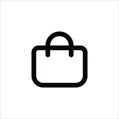 Shopping bag icon vector isolated on white background