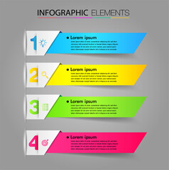 modern text box template, infographics banner 