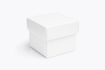 blank packaging white cardboard box for product design mockup isolated on white background with clipping white box container. template blank package.