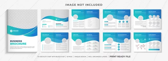 Deurstickers company profile brochure template layout design, 16 pages corporate brochure design template, Minimal Business Brochure template design © best-design