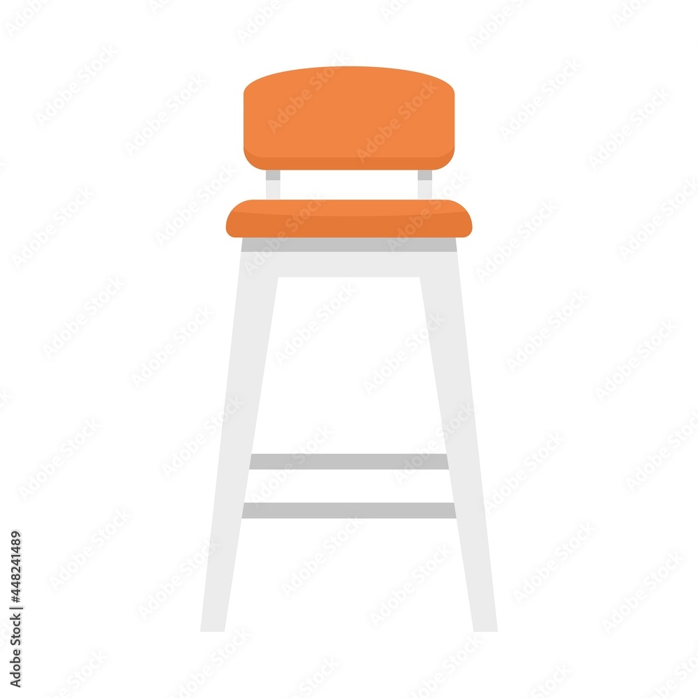 Wall mural high outdoor chair icon flat isolated vector