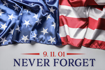 Remembrance card for National Day of Prayer and Remembrance for the Victims of the Terrorist Attacks on September 11, 2001 - obrazy, fototapety, plakaty