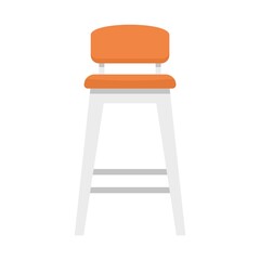 High outdoor chair icon flat isolated vector