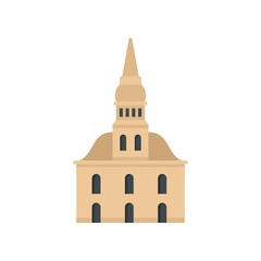 Architecture Riga building icon flat isolated vector