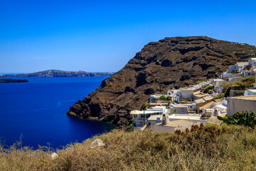 Santorini - officially Thira and classic Greek Thera is an island in the southern Aegean Sea, about...