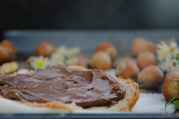 Pan con crema de avellanas