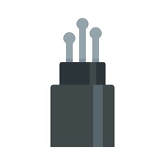 Obraz premium Broadband optical fiber icon flat isolated vector