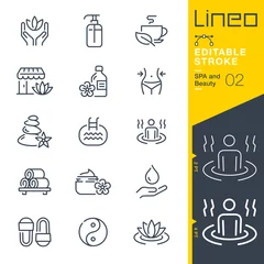 Poster Lineo Editable Stroke - SPA and Beauty line icons © sharpnose