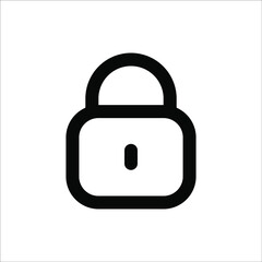Lock icon vector isolated on white background
