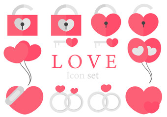 collection of heart illustrations with the theme of love