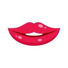 Kiss icon flat isolated vector