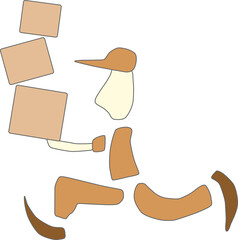 走る配達員のアイコン