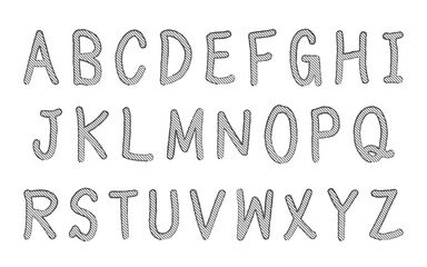 手描き風アルファベットのイラストセット