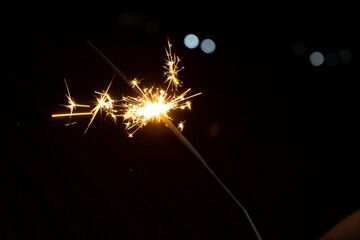 Play fireworks, cool lights at night