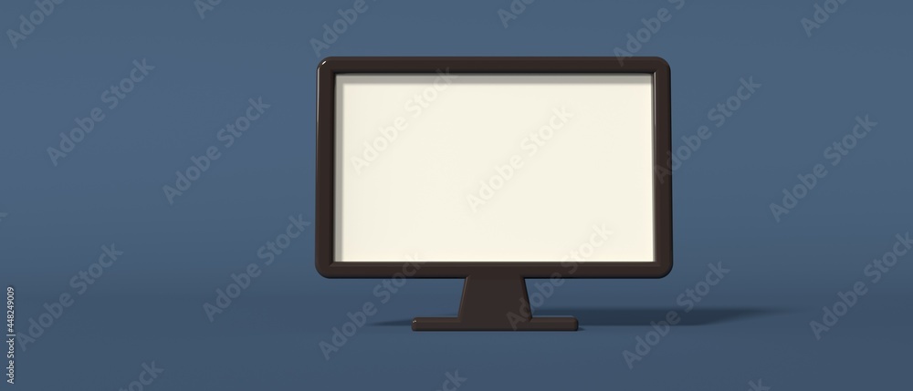 Aufkleber desktop computer icon - 3d render