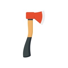 Camping axe icon flat isolated vector